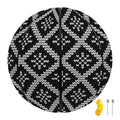 Black And White Knitted Pattern Print Basketball