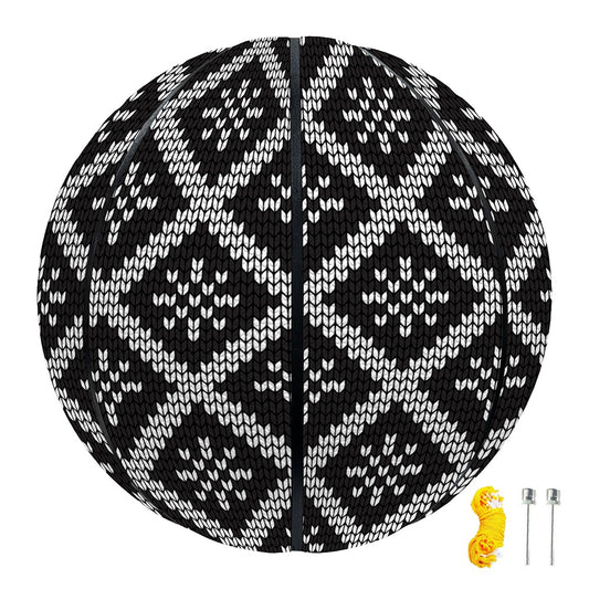 Black And White Knitted Pattern Print Basketball