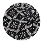 Black And White Knitted Pattern Print Basketball