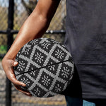 Black And White Knitted Pattern Print Basketball