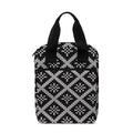 Black And White Knitted Pattern Print Bible Tote Bag