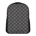 Black And White Knitted Pattern Print Casual Backpack