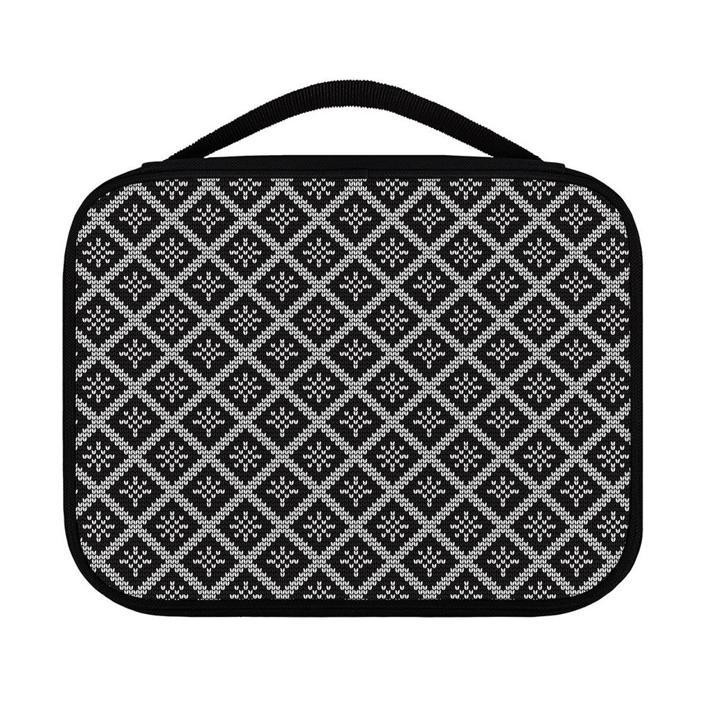 Black And White Knitted Pattern Print Classic Bible Case