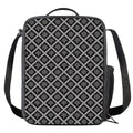 Black And White Knitted Pattern Print Crossbody Lunch Bag