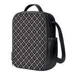 Black And White Knitted Pattern Print Crossbody Lunch Bag