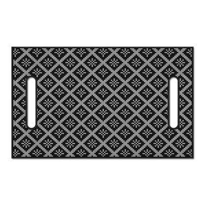 Black And White Knitted Pattern Print Golf Cart Seat Cover
