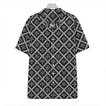 Black And White Knitted Pattern Print Hawaiian Shirt