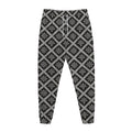 Black And White Knitted Pattern Print Jogger Pants