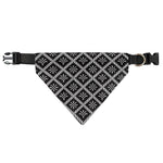 Black And White Knitted Pattern Print Over The Collar Dog Bandana