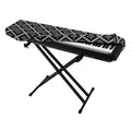 Black And White Knitted Pattern Print Piano Keyboard Cover