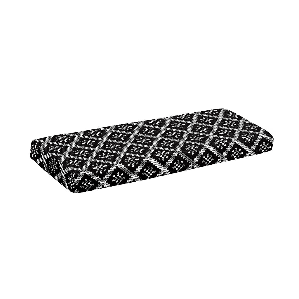 Black And White Knitted Pattern Print Piano Keyboard Cover