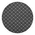 Black And White Knitted Pattern Print Round Blanket