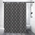 Black And White Knitted Pattern Print Shower Curtain