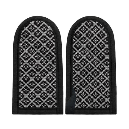 Black And White Knitted Pattern Print Skillet Handle Cover