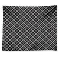 Black And White Knitted Pattern Print Tapestry