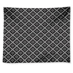 Black And White Knitted Pattern Print Tapestry