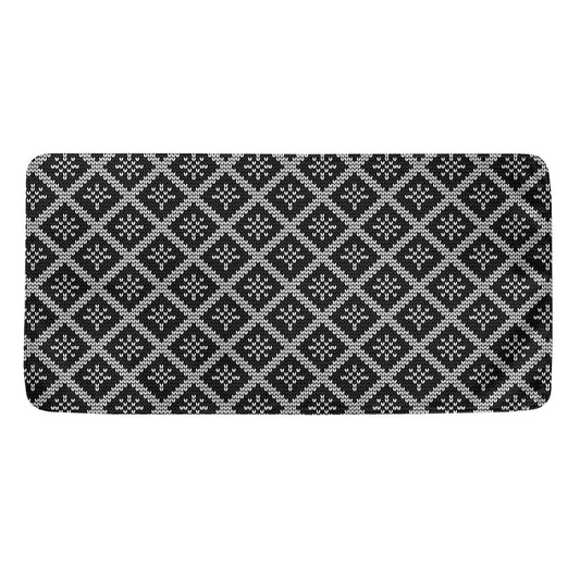 Black And White Knitted Pattern Print Towel