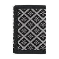 Black And White Knitted Pattern Print Trifold Wallet