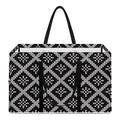 Black And White Knitted Pattern Print Utility Tote Bag