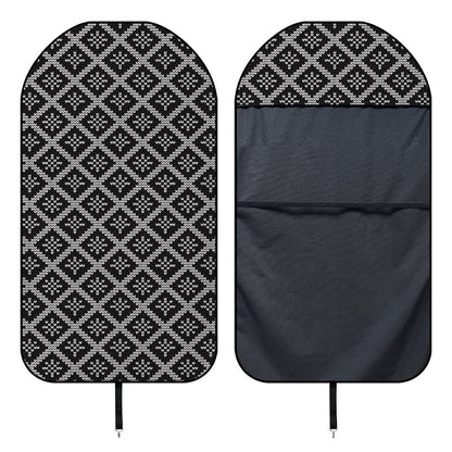 Black And White Knitted Pattern Print Waterproof Car Seat Cover