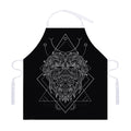 Black And White Leo Sign Print Adjustable Apron