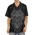 Black And White Leo Sign Print Aloha Shirt