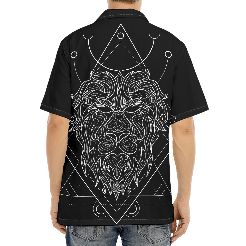 Black And White Leo Sign Print Aloha Shirt