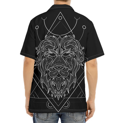 Black And White Leo Sign Print Aloha Shirt
