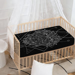 Black And White Leo Sign Print Baby Crib Sheet