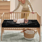 Black And White Leo Sign Print Baby Crib Sheet