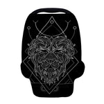 Black And White Leo Sign Print Baby Seat Cover