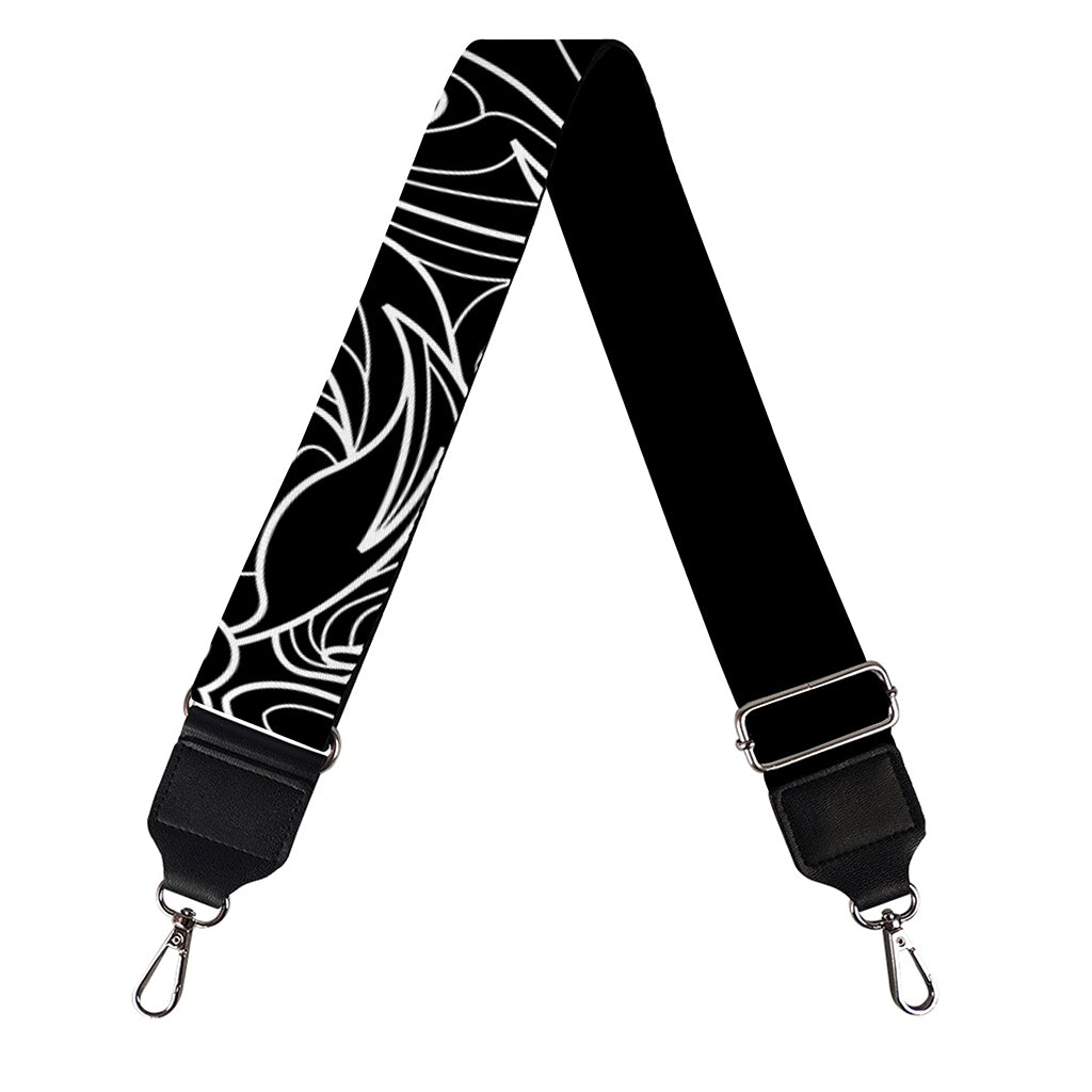 Black And White Leo Sign Print Bag Strap