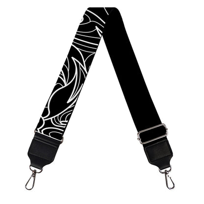 Black And White Leo Sign Print Bag Strap