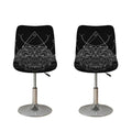 Black And White Leo Sign Print Bar Stool Covers