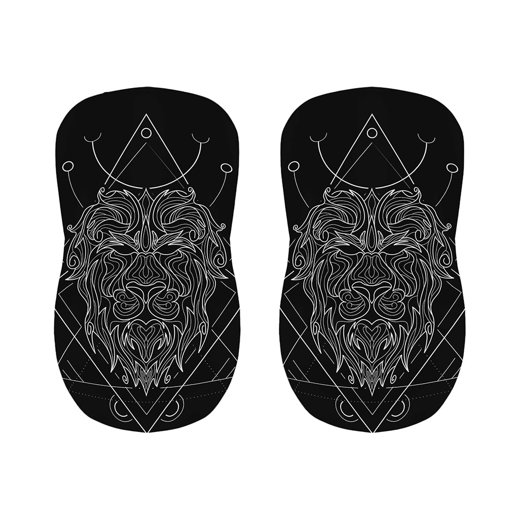 Black And White Leo Sign Print Bar Stool Covers