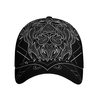 Black And White Leo Sign Print Baseball Cap