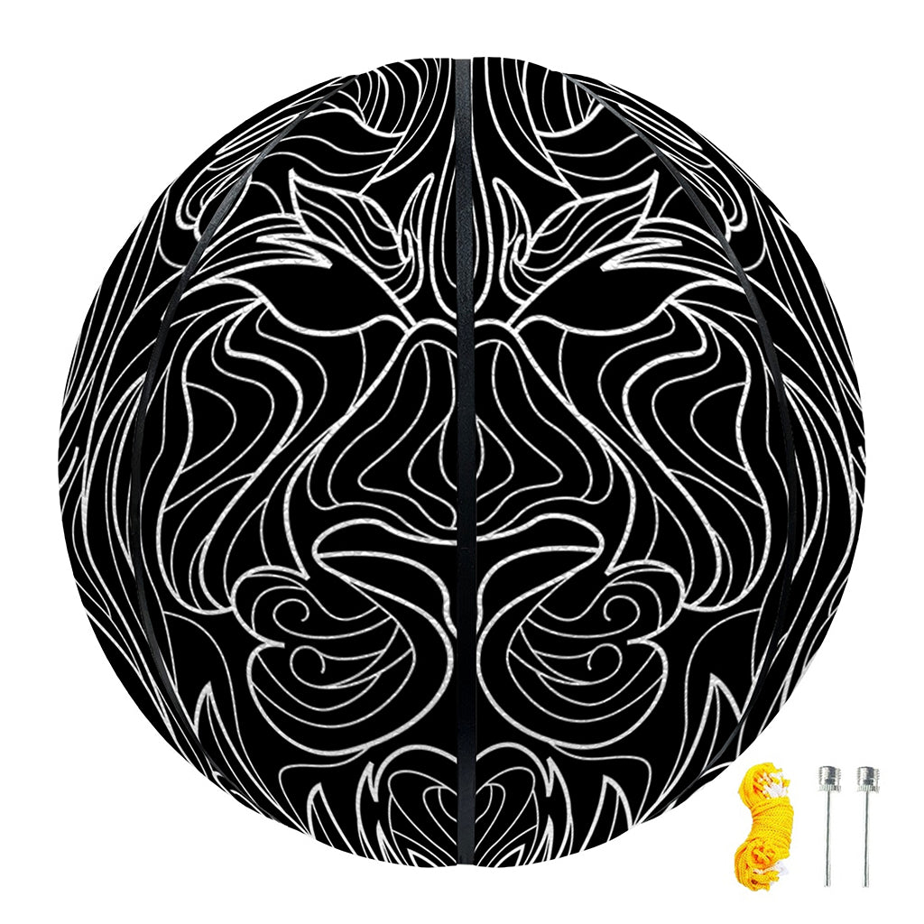 Black And White Leo Sign Print Basketball