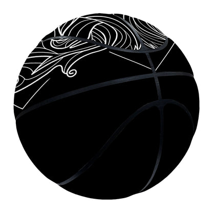 Black And White Leo Sign Print Basketball