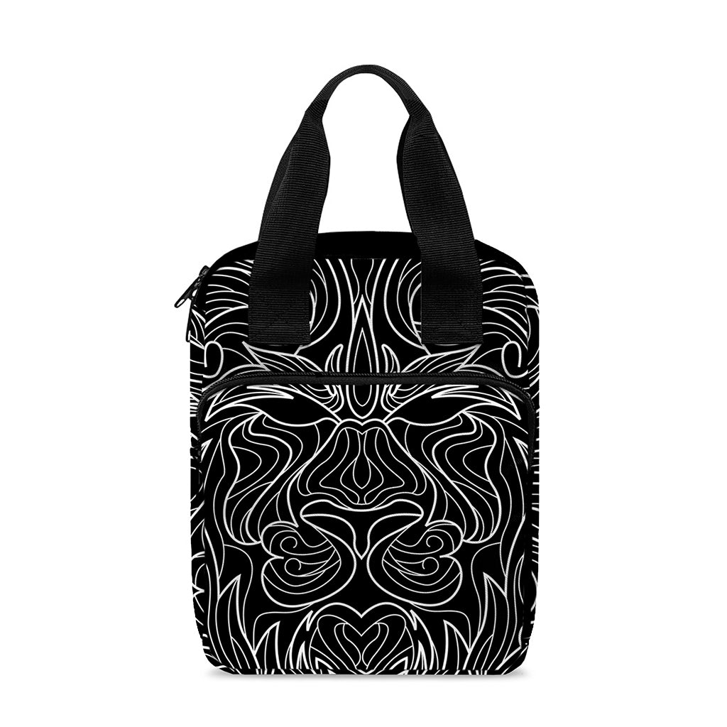 Black And White Leo Sign Print Bible Tote Bag