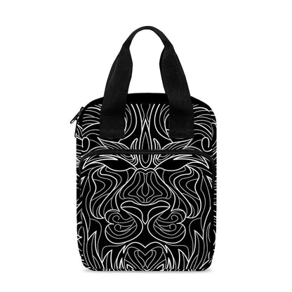 Black And White Leo Sign Print Bible Tote Bag