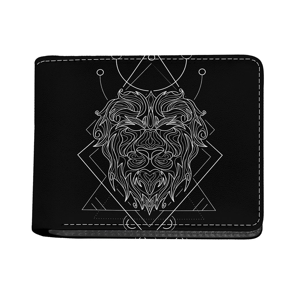Black And White Leo Sign Print Bifold Wallet