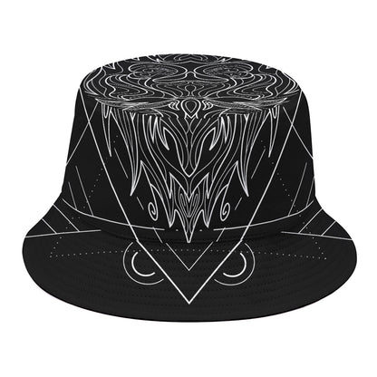 Black And White Leo Sign Print Bucket Hat
