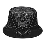 Black And White Leo Sign Print Bucket Hat