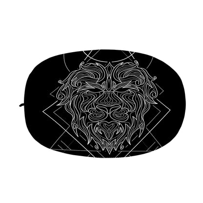 Black And White Leo Sign Print Car Side Mirror Covers