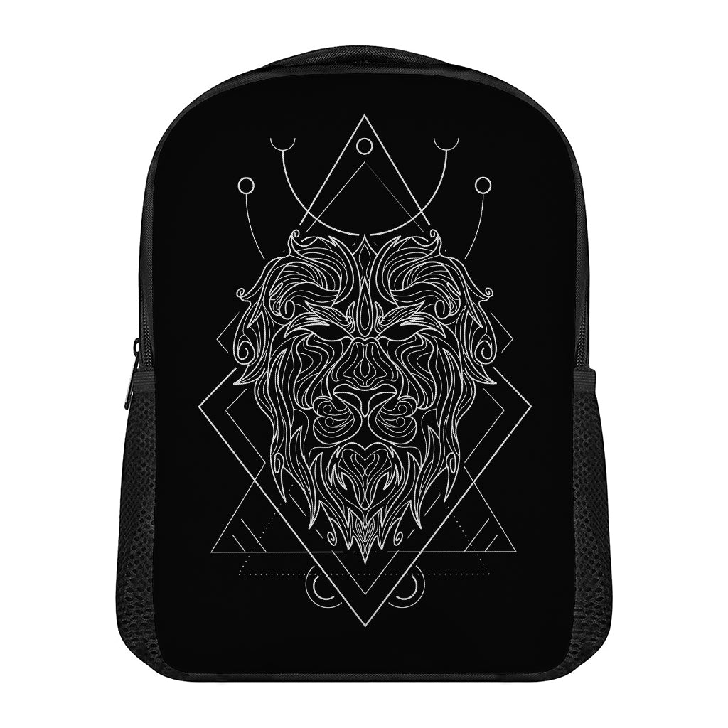 Black And White Leo Sign Print Casual Backpack