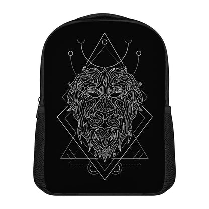 Black And White Leo Sign Print Casual Backpack