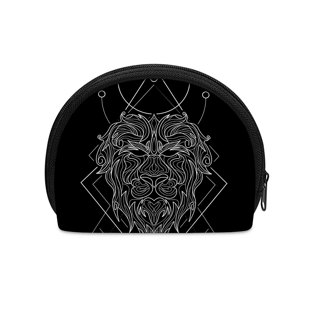 Black And White Leo Sign Print Coin Purse