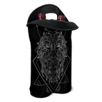 Black And White Leo Sign Print Double Neoprene Wine Tote