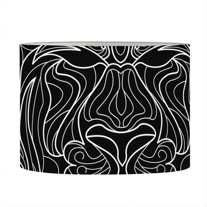 Black And White Leo Sign Print Drum Lamp Shade
