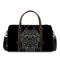 Black And White Leo Sign Print Duffel Bag